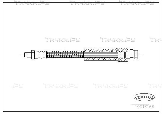 Тормозной шланг Corteco передний/задний для Citroen C15 1984-2005. Артикул 19018166