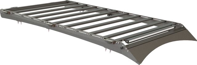 Экспедиционный багажник STC для Nissan Patrol Y62 2010-2026 Шторка дальний, рабочий и задний свет. Артикул STC-NPA/10-TR1-L1L2L3