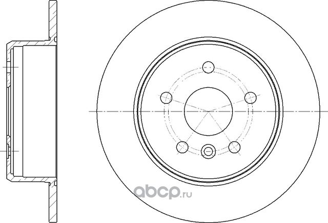 Диск тормозной (G-Brake). Артикул GR01136