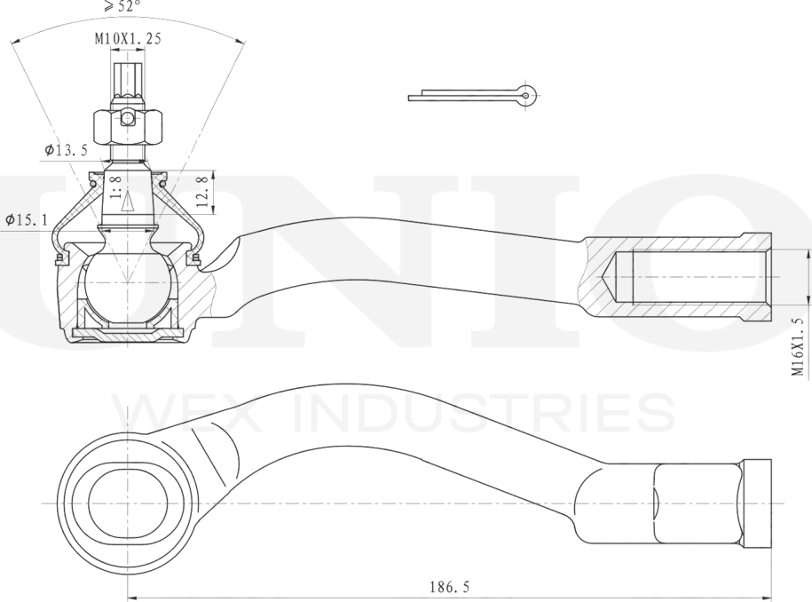 Наконечник рулевой тяги (Unio). Артикул SSP-10164