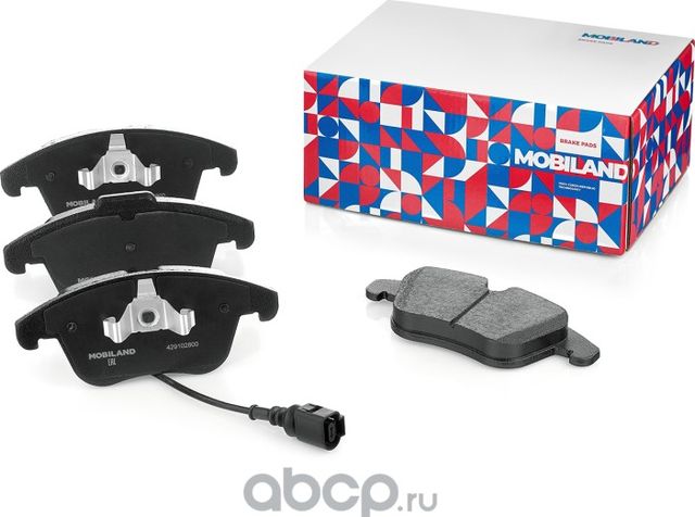 Колодки тормозные дисковые передние (4 шт.) с п/шум. пласт. VOLKSWAGEN TIGUAN (5 (Mobiland). Артикул 429102800