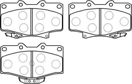 Тормозные колодки HSB передние для Toyota 4Runner III 1995-2002. Артикул HP5048