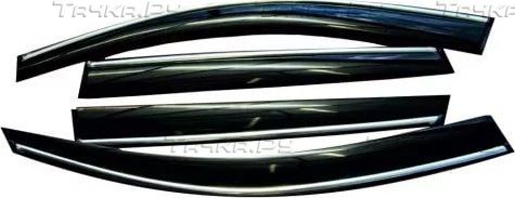 Дефлекторы SIM для окон с хромированной полосой Ford Fusion II 2013-2026. Артикул SFOMON1532-Cr