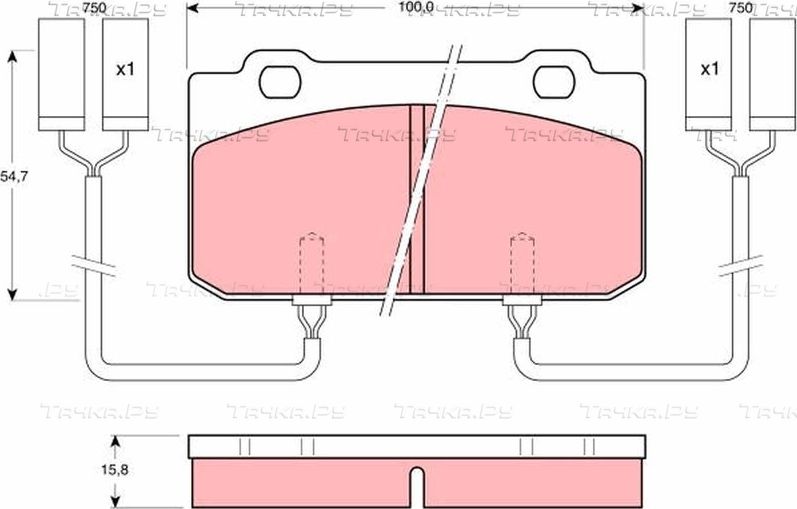 Тормозные колодки TRW передние для Alfa Romeo 33 I 1983-1990. Артикул GDB902