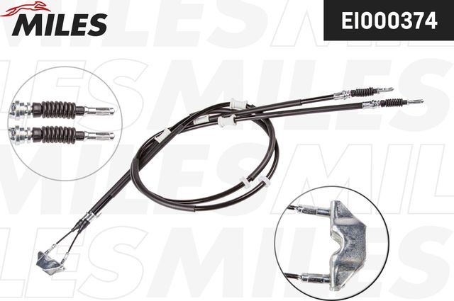 Трос ручника (тросик ручного тормоза) Miles задний правый/левый для Opel Astra G 1998-2005. Артикул EI000374