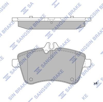 Тормозные колодки Sangsin Hi-Q. Артикул SP1989