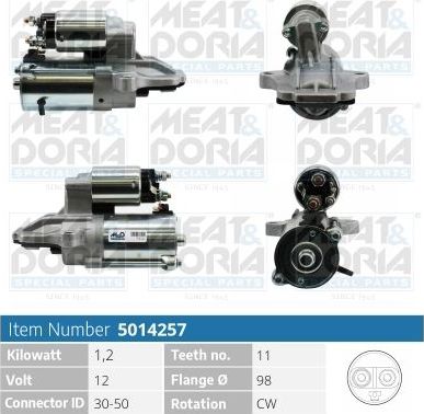 Стартер Meat & Doria для Ford C-MAX I 2003-2010. Артикул 5014257