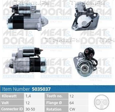 Стартер Meat & Doria для Nissan NV200 2010-2026. Артикул 5035037