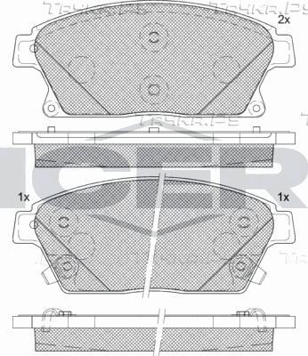 Тормозные колодки Icer передние для Cadillac ATS I 2013-2019. Артикул 181939-202