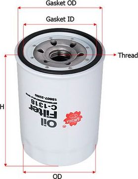 Масляный фильтр Sakura. Артикул C-1318