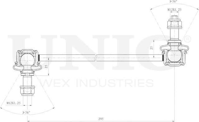 Тяга/стойка стабилизатора (Unio). Артикул SSP-50282