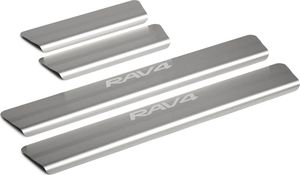 Накладки Rival на пороги (с надписью) для Toyota RAV4 XA50 2019-2025. Артикул NP.5714.3