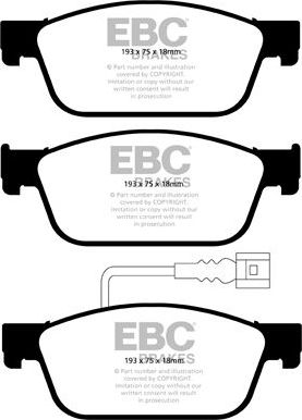 Тормозные колодки EBC Brakes. Артикул DP22096