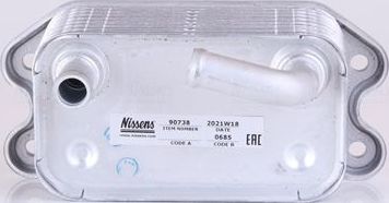 Радиатор масляный (маслоохладитель) для двигателя Nissens (алюминий) для Volvo XC60 I 2008-2009. Артикул 90738