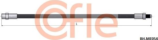 Тормозной шланг Cofle передний правый/левый для Mercedes-Benz S-Класс I (W116) 1976-1979. Артикул 92.BH.ME054