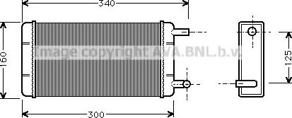 Радиатор отопителя (печки) AVA для Mercedes-Benz T1 1977-1996. Артикул MS6108