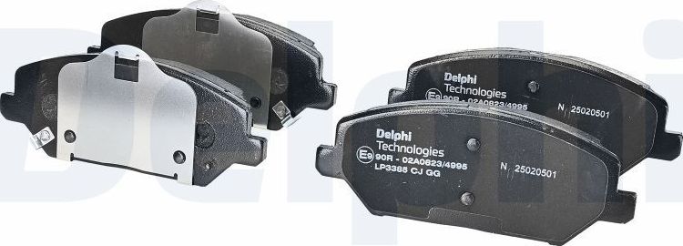 Тормозные колодки Delphi (Low-Metallic). Артикул LP3385