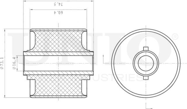 Сайлентблок рычага подвески (Unio). Артикул RMP-20217