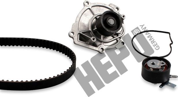 Помпа (водяной насос) с комплектом ремня ГРМ Hepu для Dodge Nitro 2007-2012. Артикул PK17241