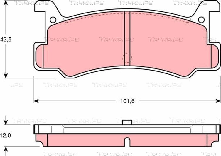 Тормозные колодки TRW. Артикул GDB375