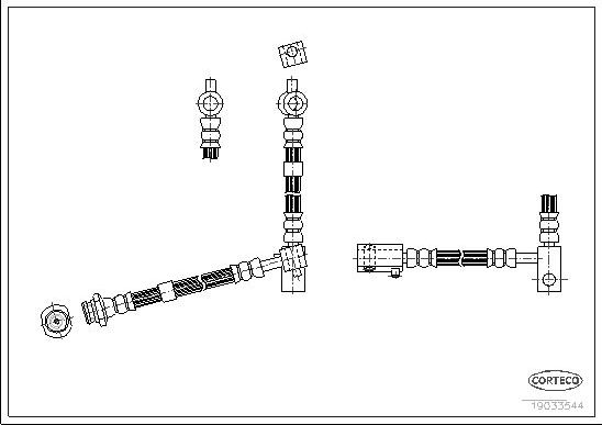 Тормозной шланг Corteco. Артикул 19033544