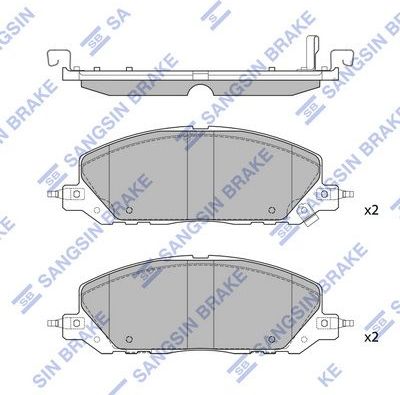 Тормозные колодки Sangsin Hi-Q. Артикул SP4431