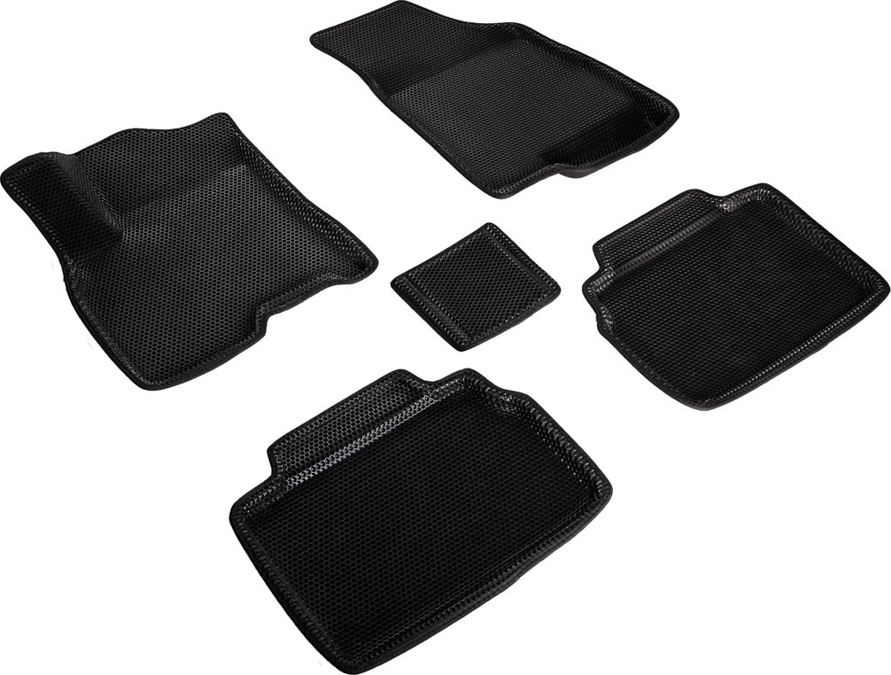 Коврики Seintex 3D EVA Соты для салона Chery Tiggo 8 Pro 2021-2026 ЧЕРНЫЕ. Артикул 98569