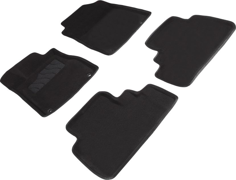 Коврики Seintex 3D ворсовые для салона Honda CR-V IV 2012-2026 Черные. Артикул 86300