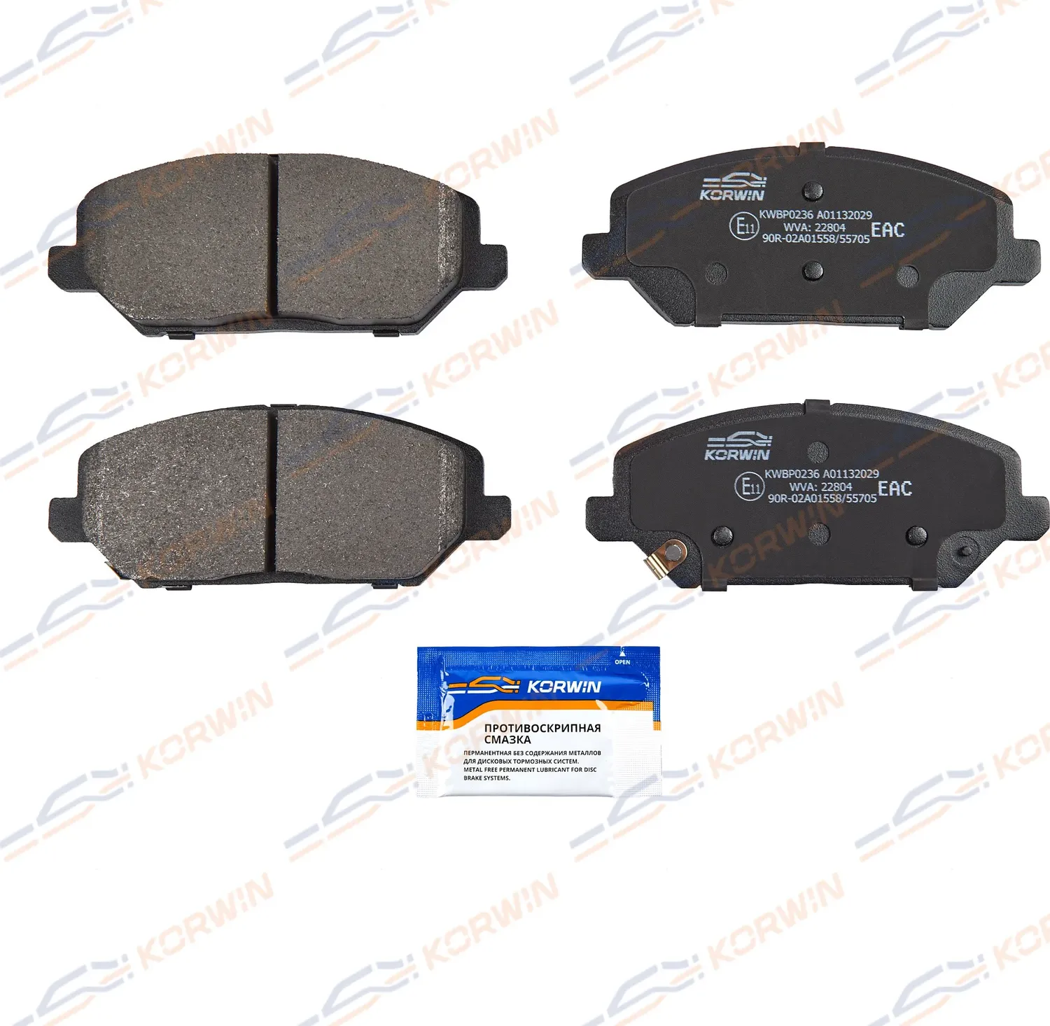 Колодки тормозные перед. Hyundai i30 (PD) 1.4MPI 17-/Kia Ceed (CD) 18 (Korwin). Артикул KWBP0236