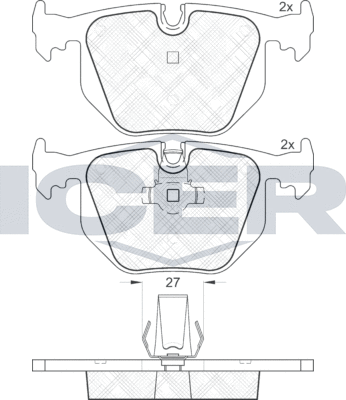 Тормозные колодки Icer. Артикул 181549