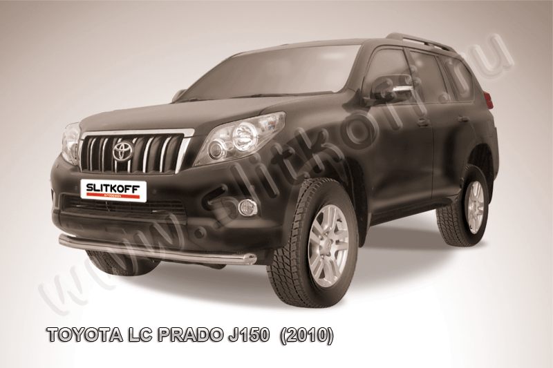Защита Slitkoff переднего бампера d76 для Toyota Land Cruiser Prado 150 2009-2013. Артикул TOP008