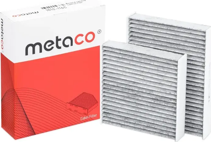 Фильтр салона PSA 09- угольный (компл.2 шт.) (Metaco). Артикул 1010116C