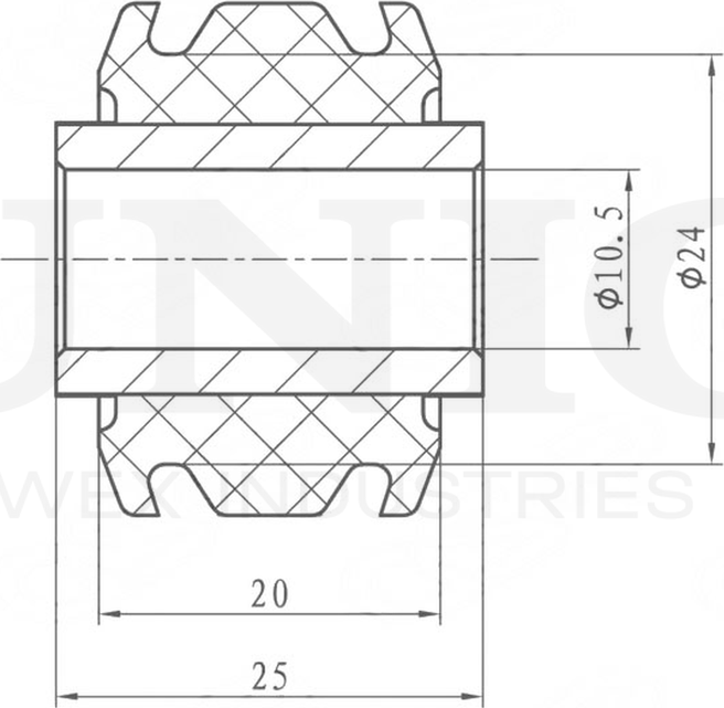 Сайлентблок реактивной тяги (Unio). Артикул RMP-20465