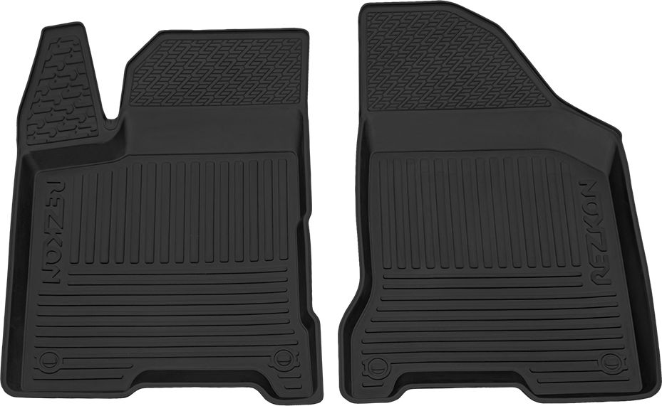 Коврики Rezkon резиновые (эконом) передние для салона Lada Vesta 2015-2026. Артикул 1539045200