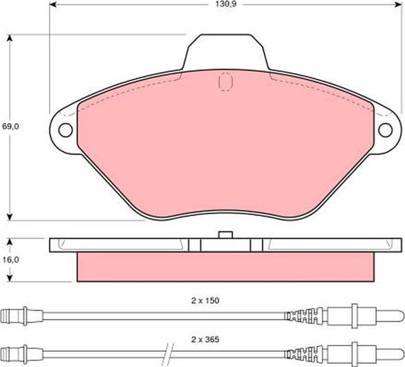 Тормозные колодки TRW. Артикул GDB1102
