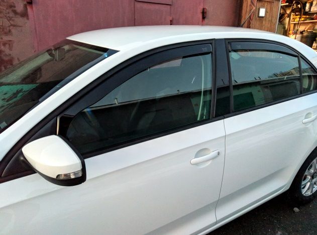 Дефлекторы Heko для окон Skoda Rapid лифтбек 2012-2020. Артикул 28337