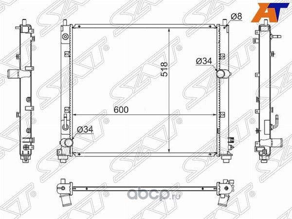Радиатор CADILLAC SRX  STS 3.64.6  04-10 CTS 07 (SAT). Артикул CA00021