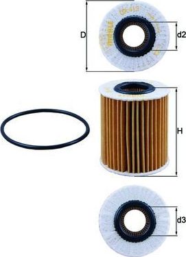 Масляный фильтр Mahle-Knecht. Артикул OX 413D2