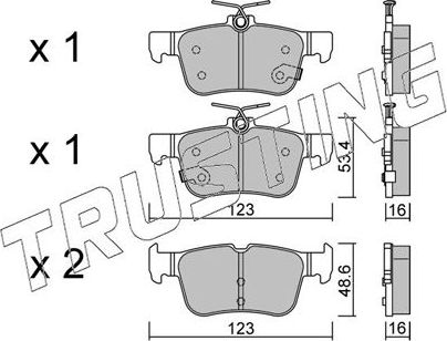 Тормозные колодки Trusting. Артикул 1064.0