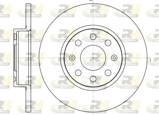 Тормозной диск RoadHouse передний для Opel Corsa E 2014-2019. Артикул 61209.00