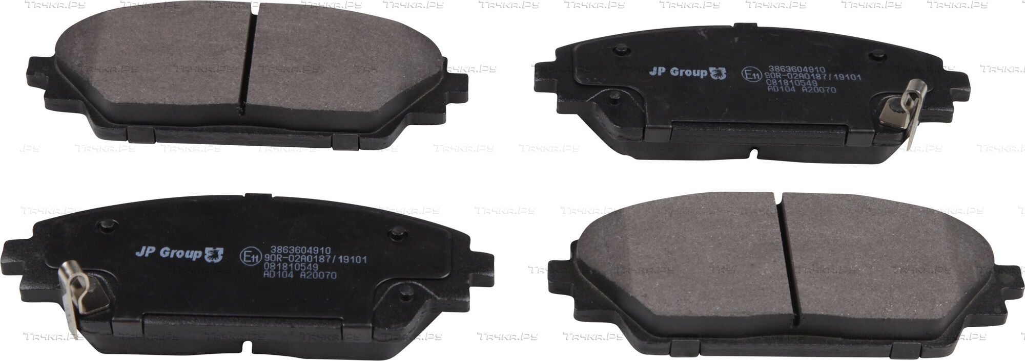 Тормозные колодки JP Group JP передние для Mazda CX-30 I 2019-2026. Артикул 3863604910