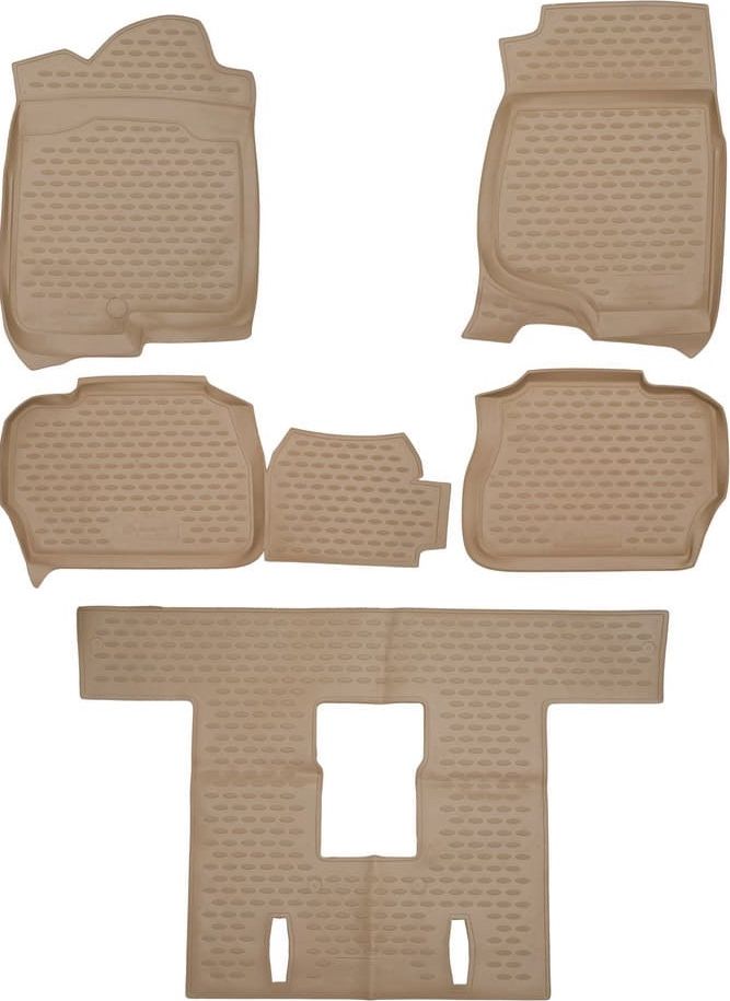 Коврики Element для салона Cadillac Escalade III 2006-2014 3 ряда БЕЖЕВЫЕ. Артикул NLC.07.03.212k