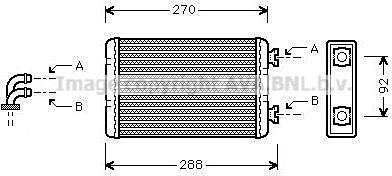 Радиатор отопителя (печки) AVA для BMW 3 III (E36) 1994-2000. Артикул BW6173