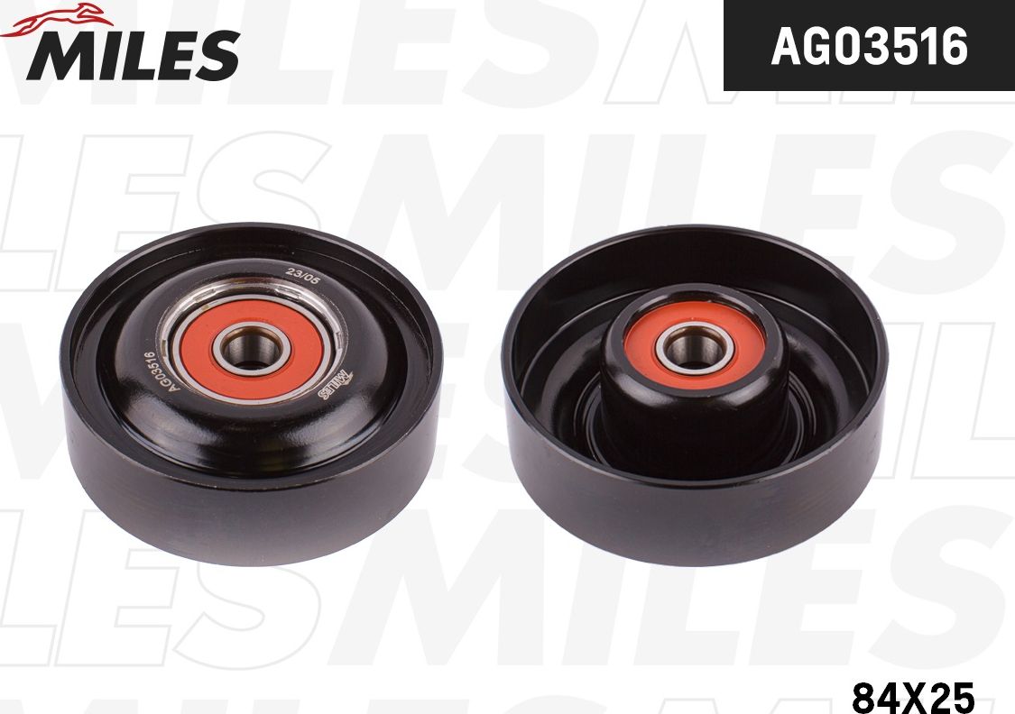 Натяжной ролик (натяжитель) приводного поликлинового ремня Miles. Артикул AG03516