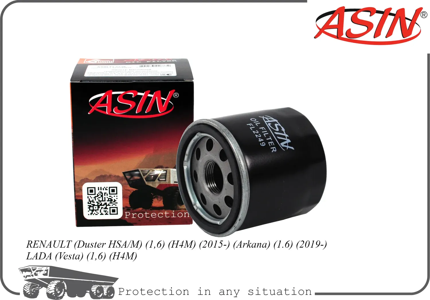 Фильтр масляный (Asin). Артикул ASINFL2249