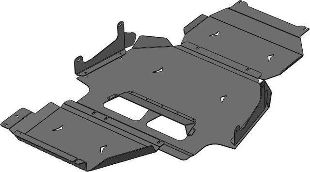 Защита алюминиевая АВС-Дизайн для РК, картера и КПП Ford F-150 RAPTOR 2023-2026. Артикул 08.20ABC
