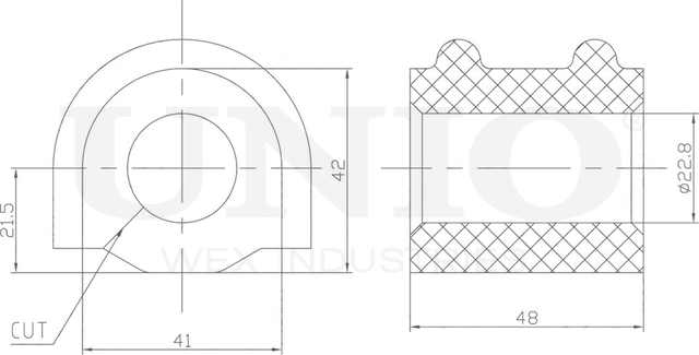 Втулка стабилизатора (Unio). Артикул RMP-10093