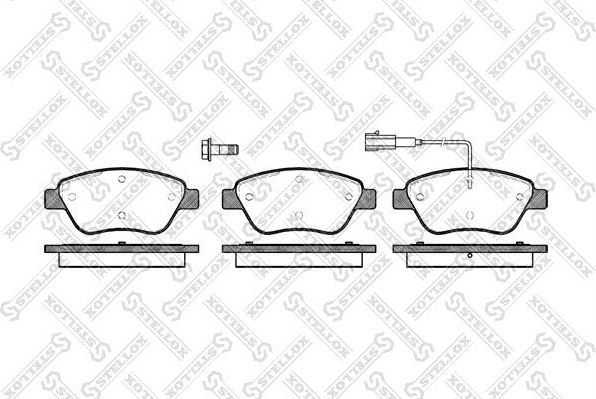 Тормозные колодки Stellox передние для Fiat Grande Punto 2005-2015. Артикул 869 001-SX