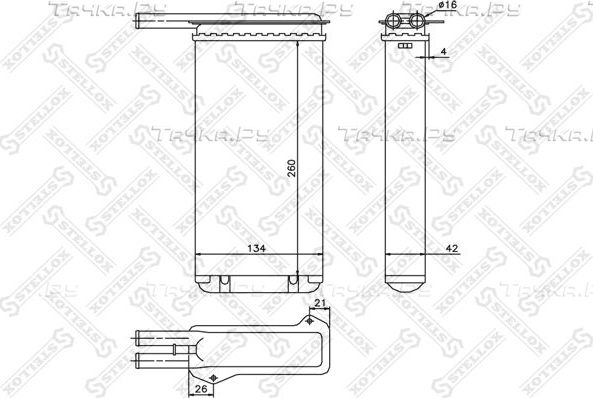 Радиатор отопителя (печки) Stellox. Артикул 10-35022-SX