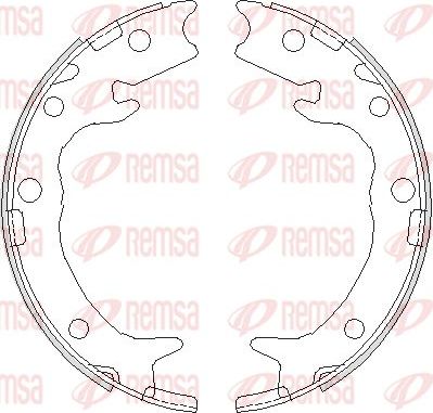 Тормозные колодки (стояночная тормозная система) Remsa. Артикул 4737.00